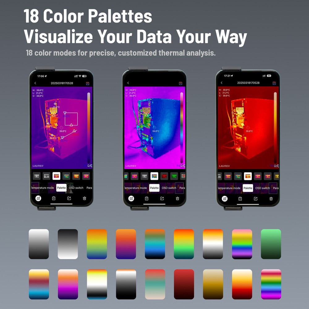 LAUREII Thermal Camera for Android & iOS IR Resolution Wireless TISR 512*384