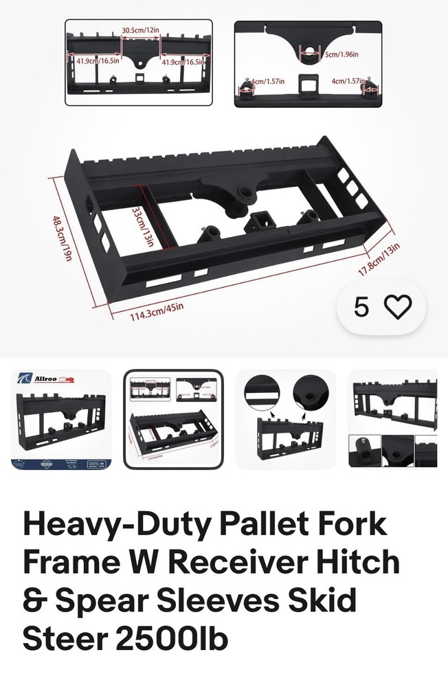 Heavy Duty Pallet Fork Frame only