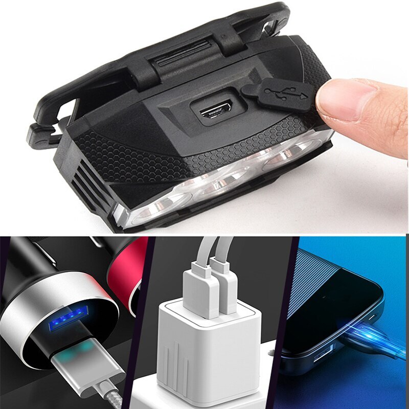 LED Warning Light Red Blue Strobe Shoulder Flashlight Waterproof Outdoor Running