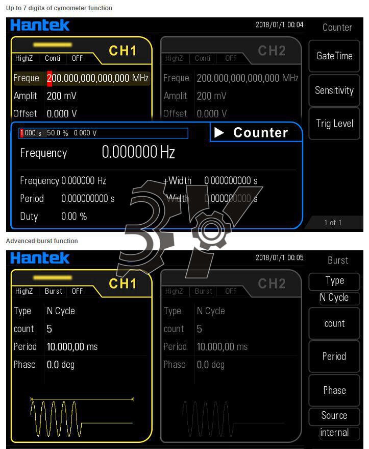 1x Hantek Arbitrary waveform Function generator HDG6202B New