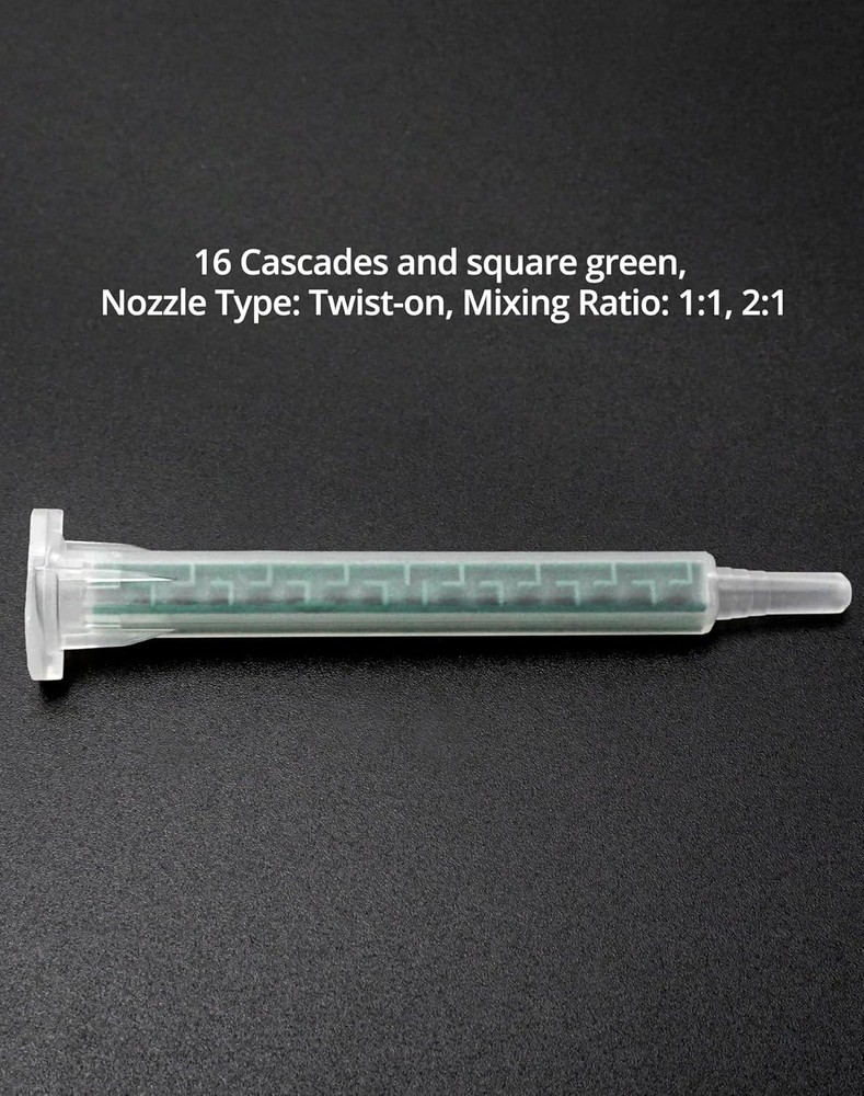 QWORK Static Mixing Nozzle Tip, 50 Pcs Epoxy Adhesive 50 pcs, A-System