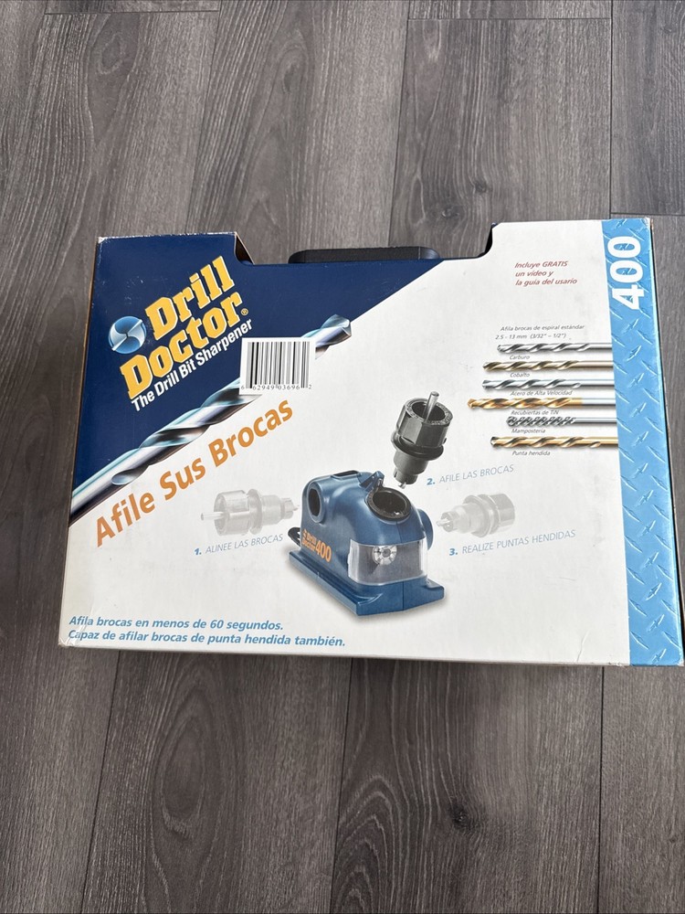 Drill Doctor 400 Drill Bit Sharpener Blue Plastic with Case