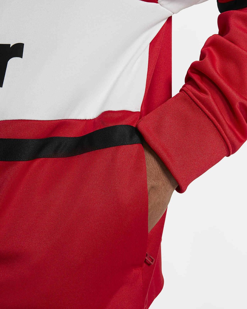 Nike Mens Air Pullover Jacket Medium Red White 1/4 Zip NWT CJ4836-657