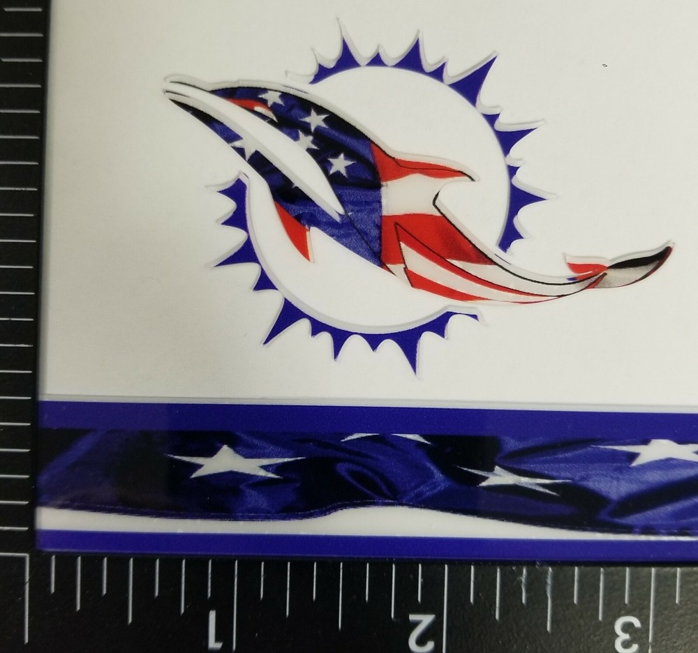MIAMI DOLPHINS Flag Mini Helmet Decals