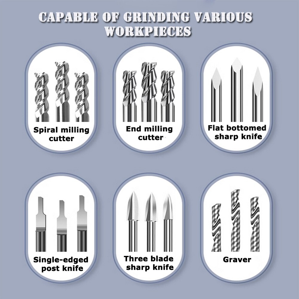 5C Universal Cutter Grinder End Mill Sharpener with Lathe/Drill Bit Five Clips