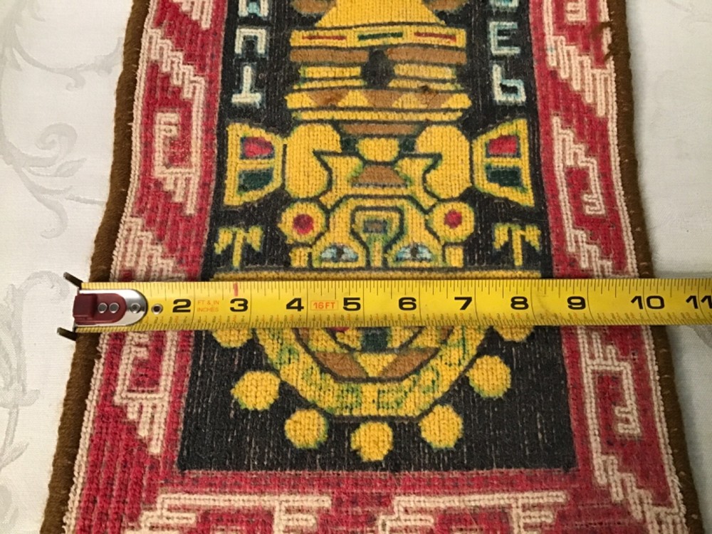Vintage Peruvian Alpaca Tumi Peru Wool Tapestry