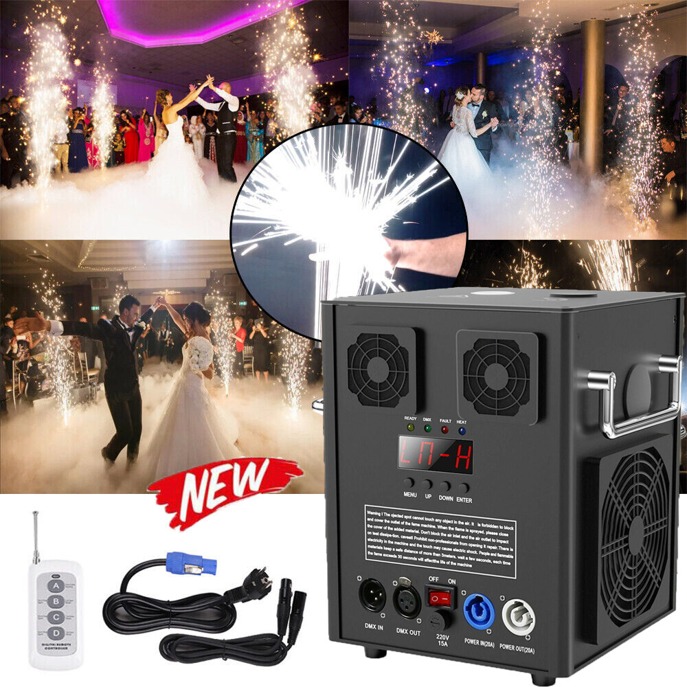 4x 700W Cold Spark Machine Firework Stage Effect Machine DJ Wedding &Flight Case
