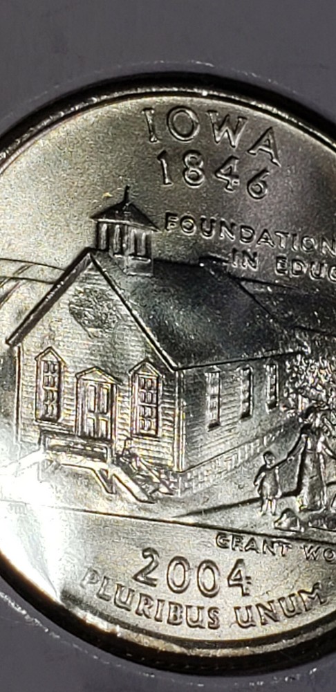2004 P IOWA quarter Error *strike through Lamination Error* ?  MS Uncirculated