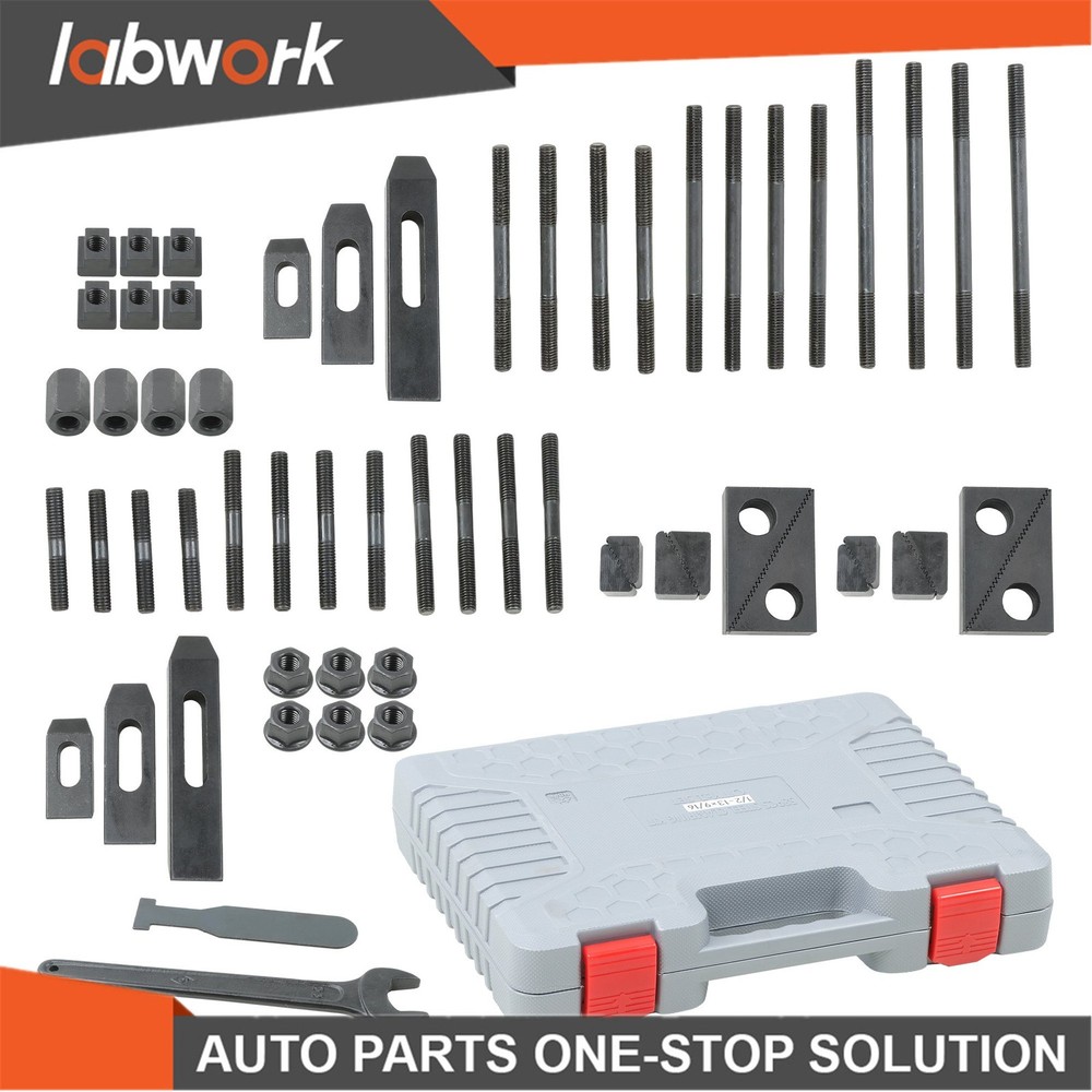 Labwork 9/16" T Slot Clamping Kit 52 Pack Complete Set 1/2-13 Studs