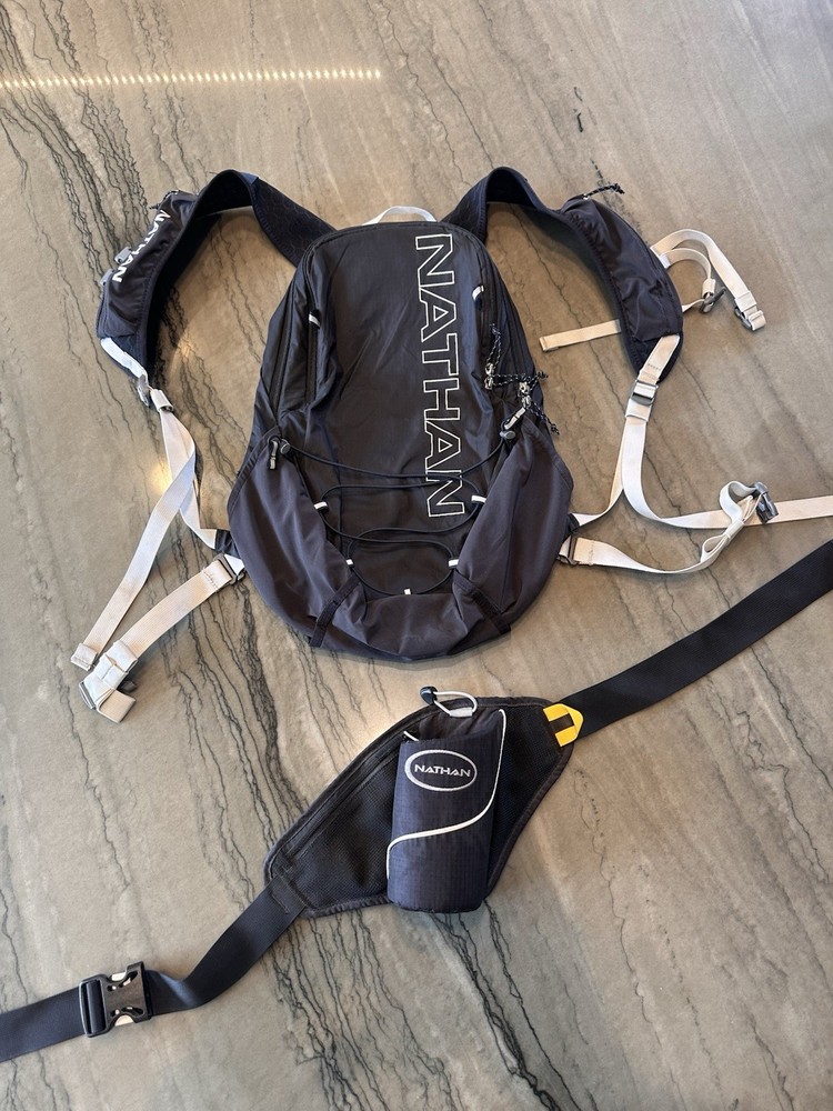 Nathan Crossover 10L Hydration Pack with Nathan Peak Hydration Waist Pack