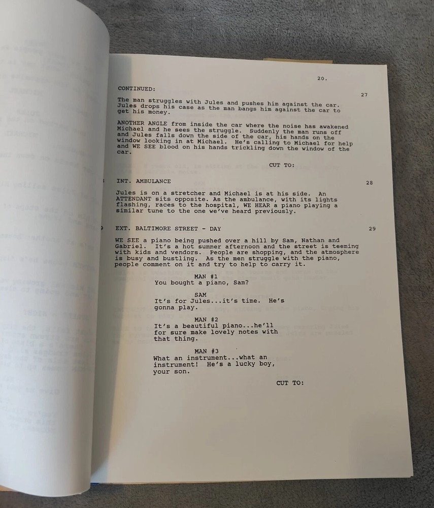 Avalon Movie Script Original Barry Levinson 1989 RARE