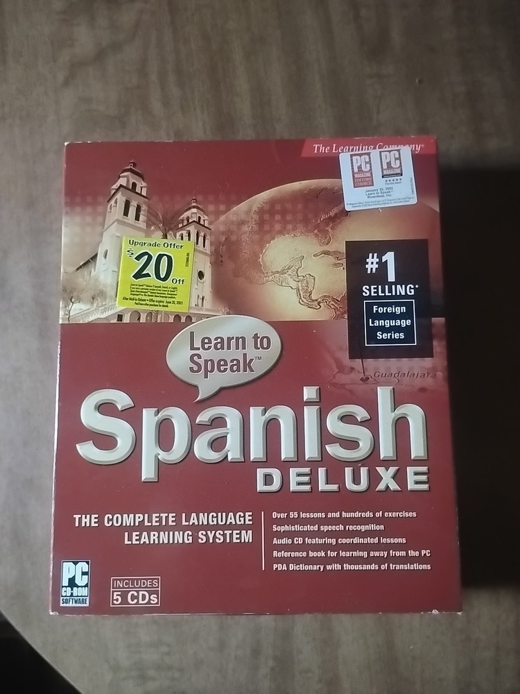 Learn To Speak Spanish Deluxe PC 5 CDS