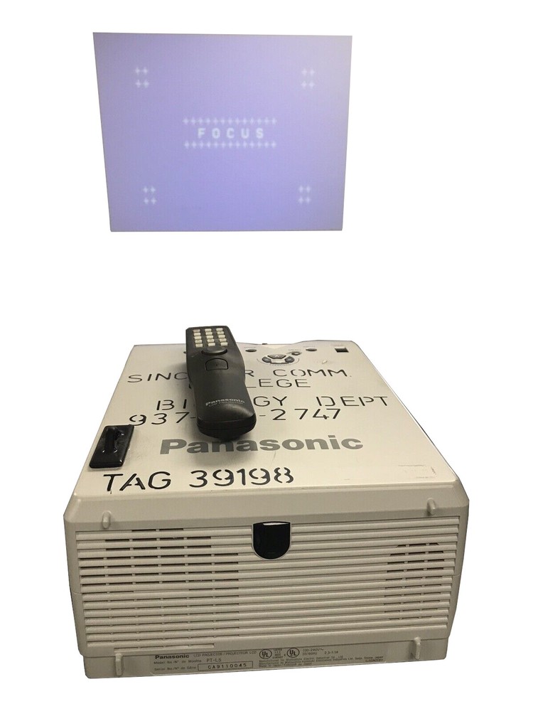Vintage Panasonic PT-L5 LCD Digital Projector With Remote Operating Works