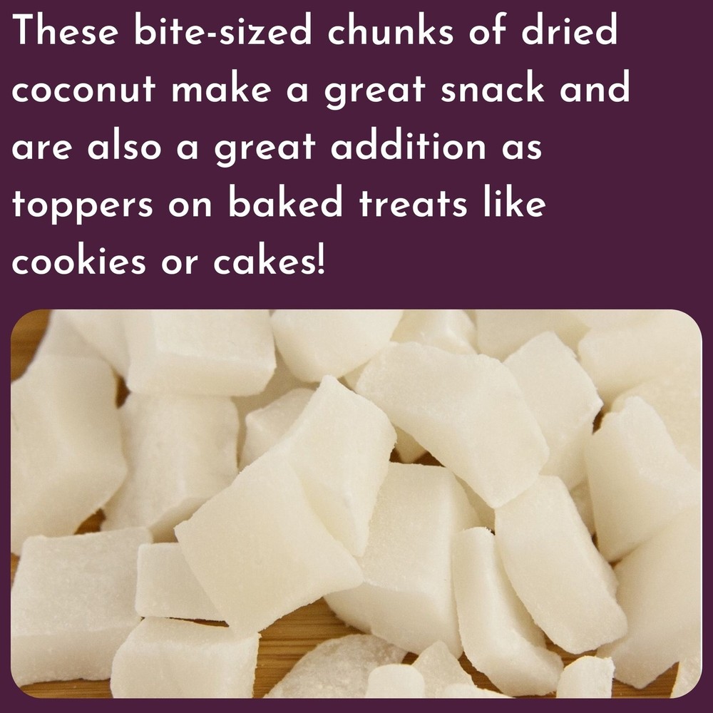 Diced Coconut Tidbits Chunks - Pick a Size - Free Expedited Shipping!