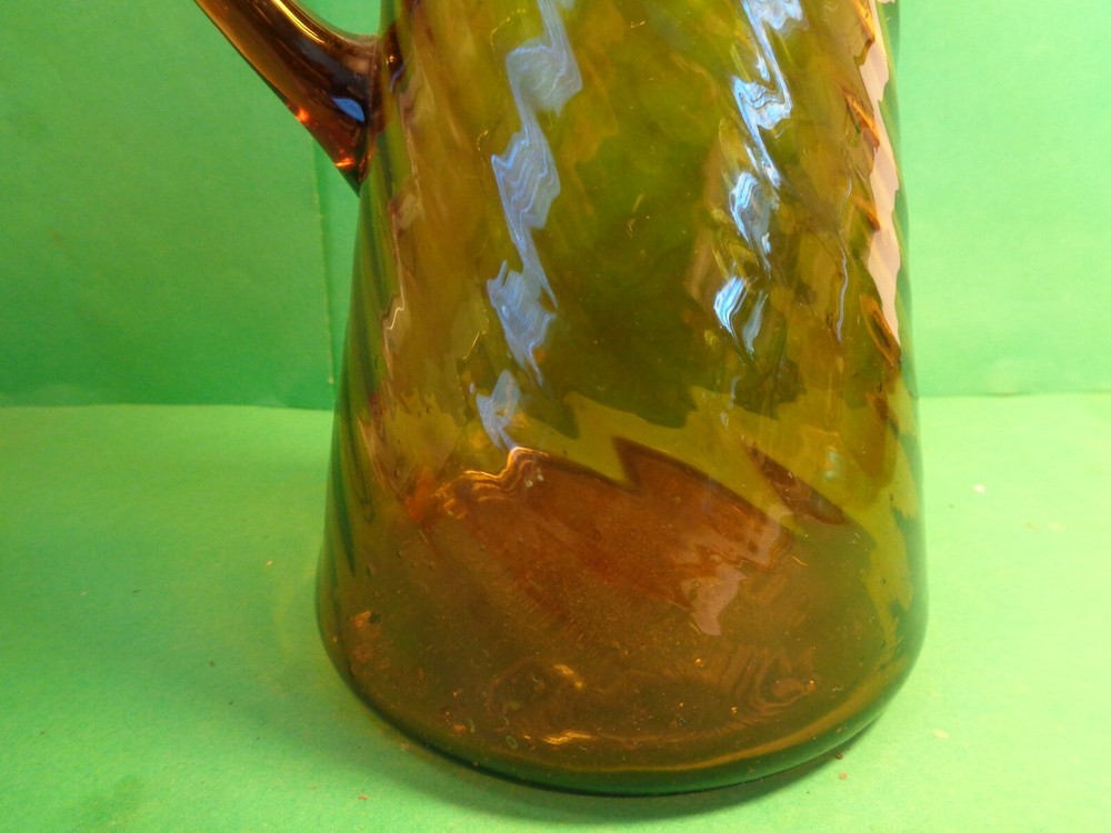 Studio Art Glass 6 1/2" Brown Pitcher (Used/EUC)