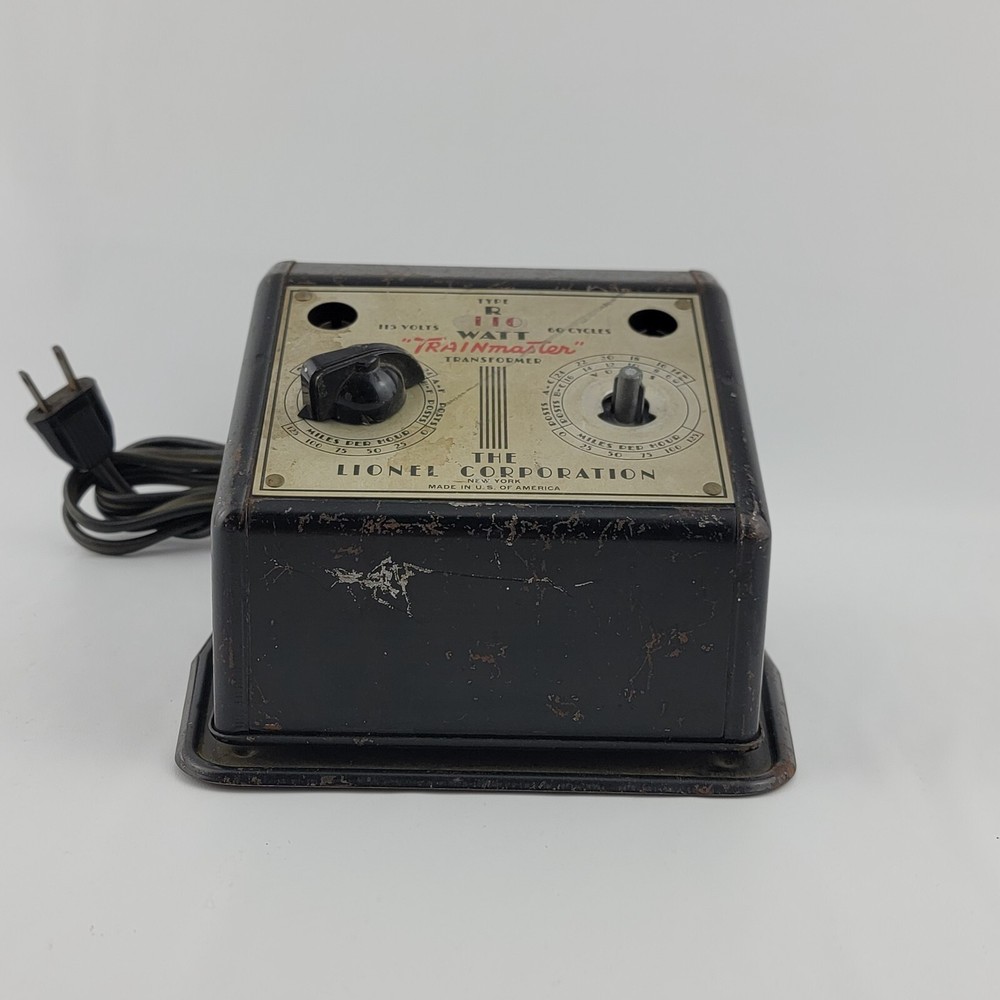 Lionel Type R 110 Watt 115 V Dual TrainMaster Transformer Post War Untested