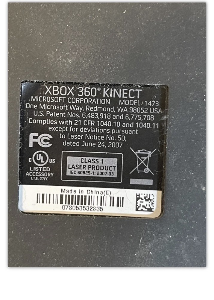 Microsoft Xbox Genuine 1473Xbox 360 Kinect SensorBar,Motion Camara,plus 1Game,