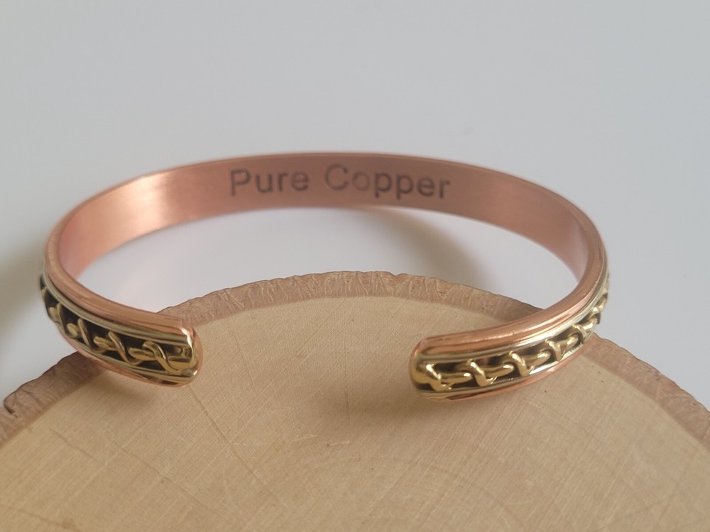 3 Pack Solid Copper Magnetic Bracelet Pure Copper Arthritis Therapy Cuff Bangle