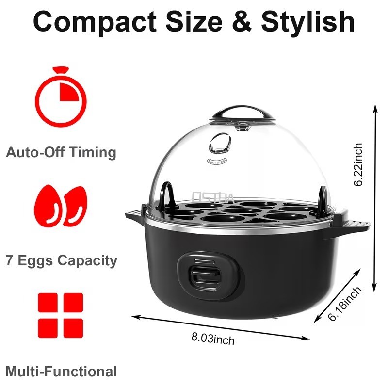 DASH Deluxe Rapid Egg Cooker for Hard Boiled, Poached, Scrambled Eggs, Omelets
