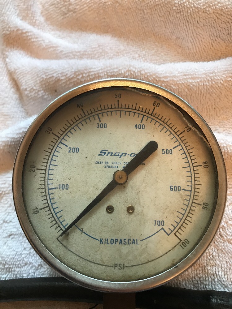 Snap On 100PSI Kilopascal Compression Gauge Vintage Parts Tools