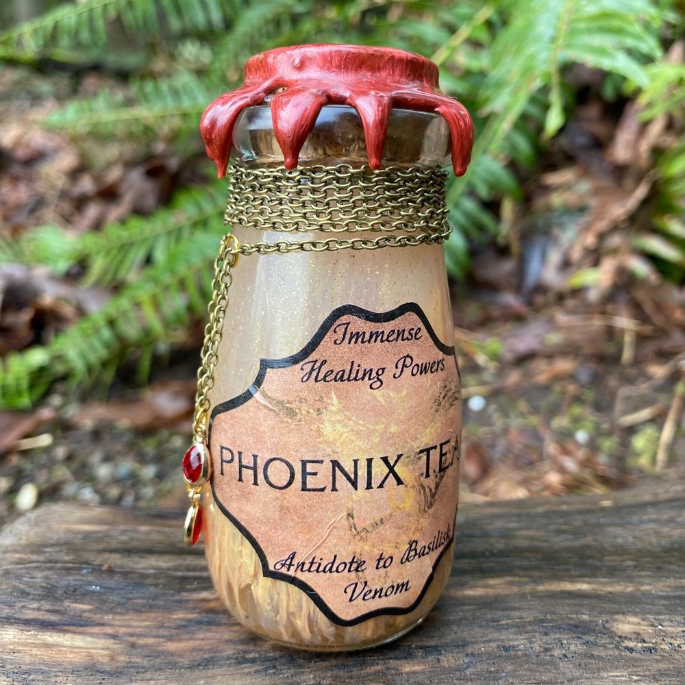 Phoenix Tears Decorative Color Changing Potion Bottle Bookshelf Wizard Decor