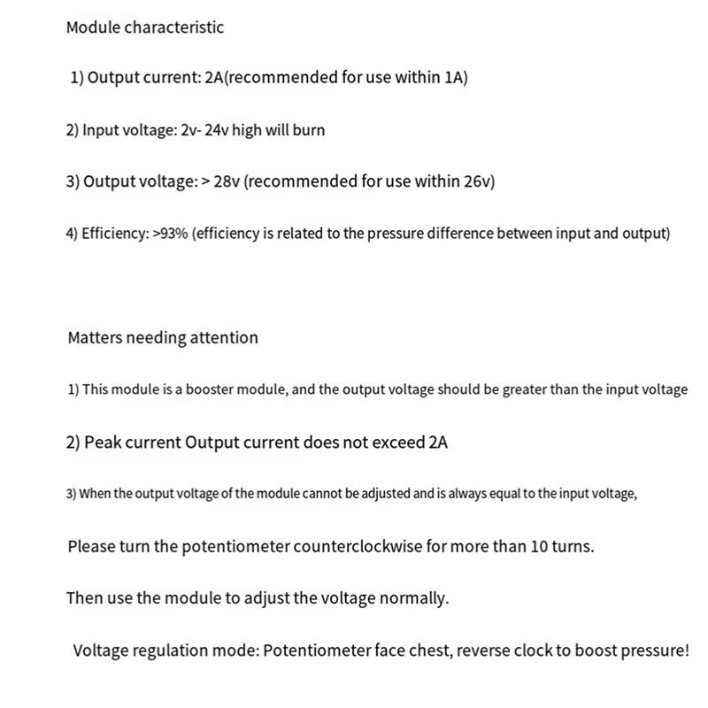 5 StüCk 2A DC-DC Step--Boost-Modul mit TYPE-C-USB, Step--Boost-Konve2082