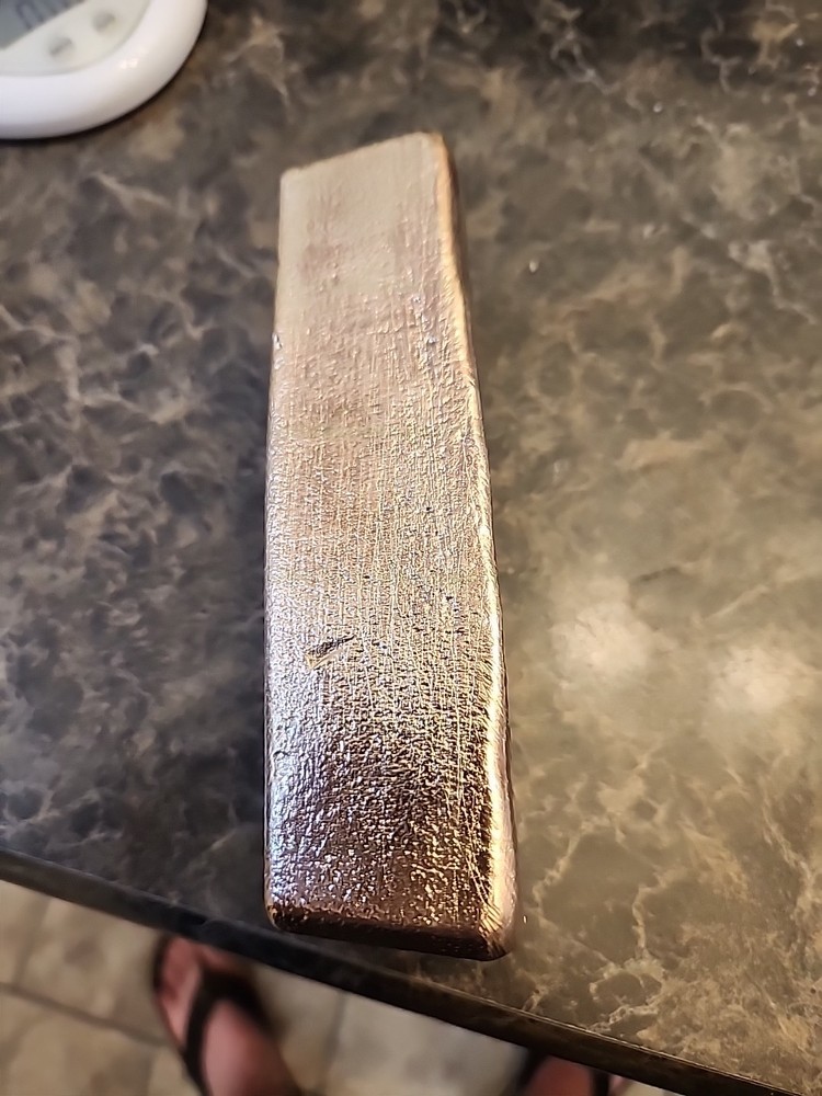 4.7 Lbs Hand Poured Brass Bar