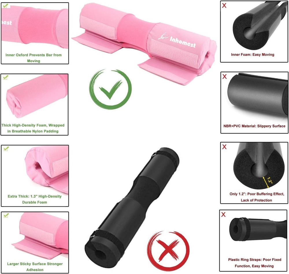 Pad Squat Pad for Squats Hip Thrusts Lunges Glute - Neck & Shoulder Protectiv...
