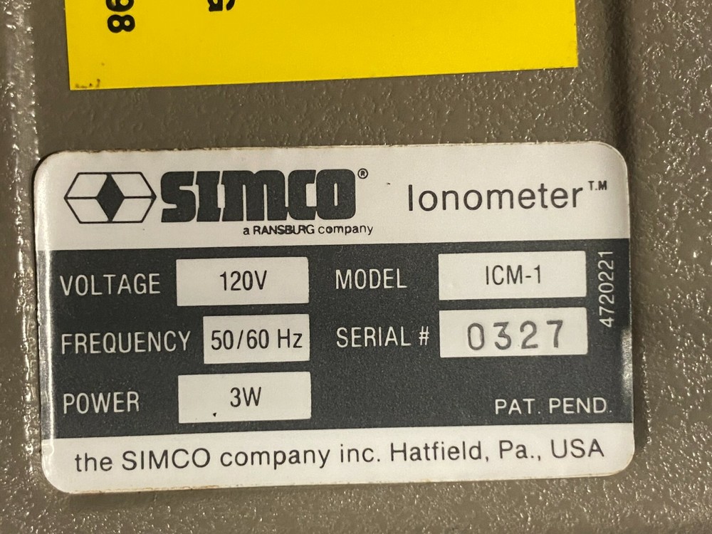 Simco ICM-1 Ionometer Tester Analyzer Unit Module