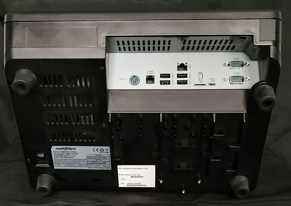 PARTNER TECH PAT-100 ALL-IN-ONE ANDROID POS TERMINAL *TESTED*
