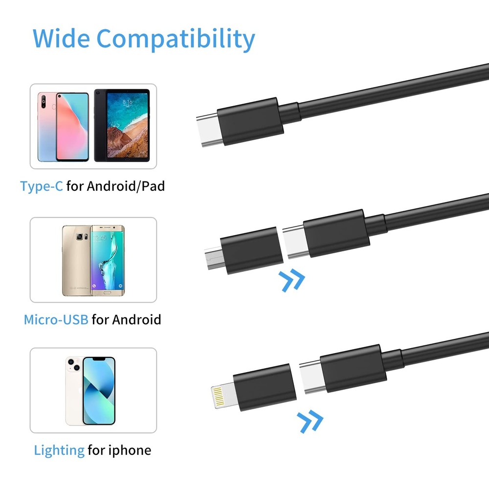 Endoscope Snake Camera with Light,IP67 Waterproof Camera for Android iPhone iPad