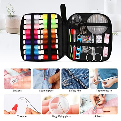 Sewing Kit Basic,Marcoon Needle and Thread Kit with Sewing Supplies and