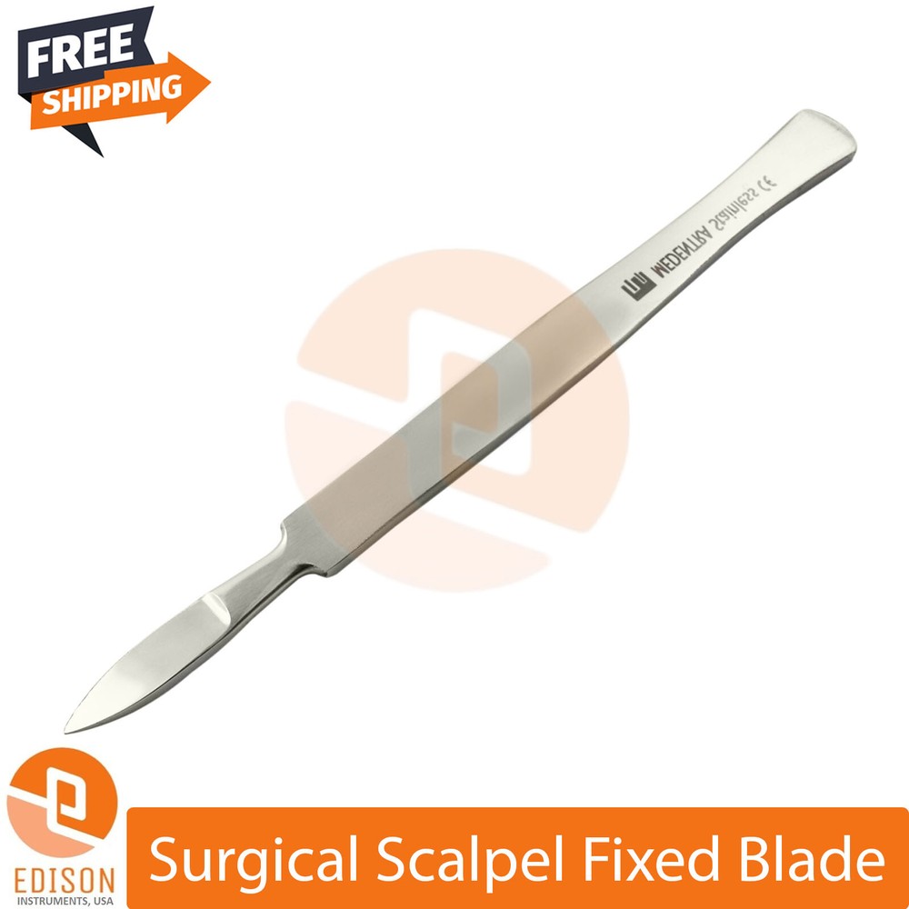 Surgical Scalpel Blade Fixed Handle Poditary Tissue Cut Surgery Dissection Tools