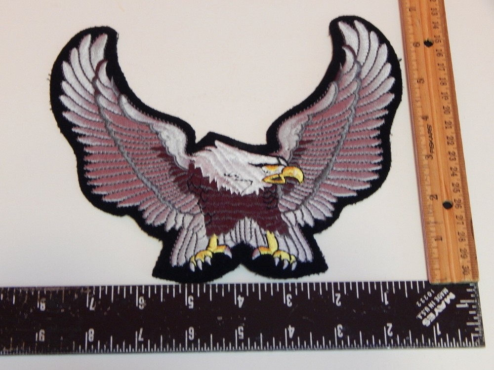 American Eagle Iron On Embroidered Patch 8" x 7"
