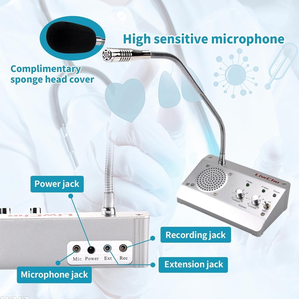Intercom System Two Way Window Microphone Speaker for Bank Hospital Office