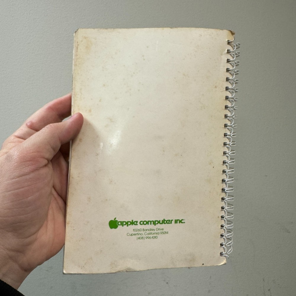 VTG 1978 Apple II Applesoft Basic Programming Reference Manual Computer Inc