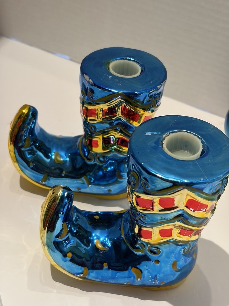 Elf Boot Candle Holder Set