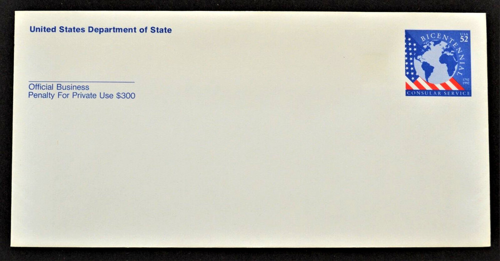 1992 US Sc. #UO86 Official mail envelope, 52 cent, mint, very good condition