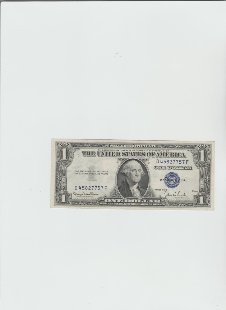 Lightly Circulated 1935-D Silver Certificate