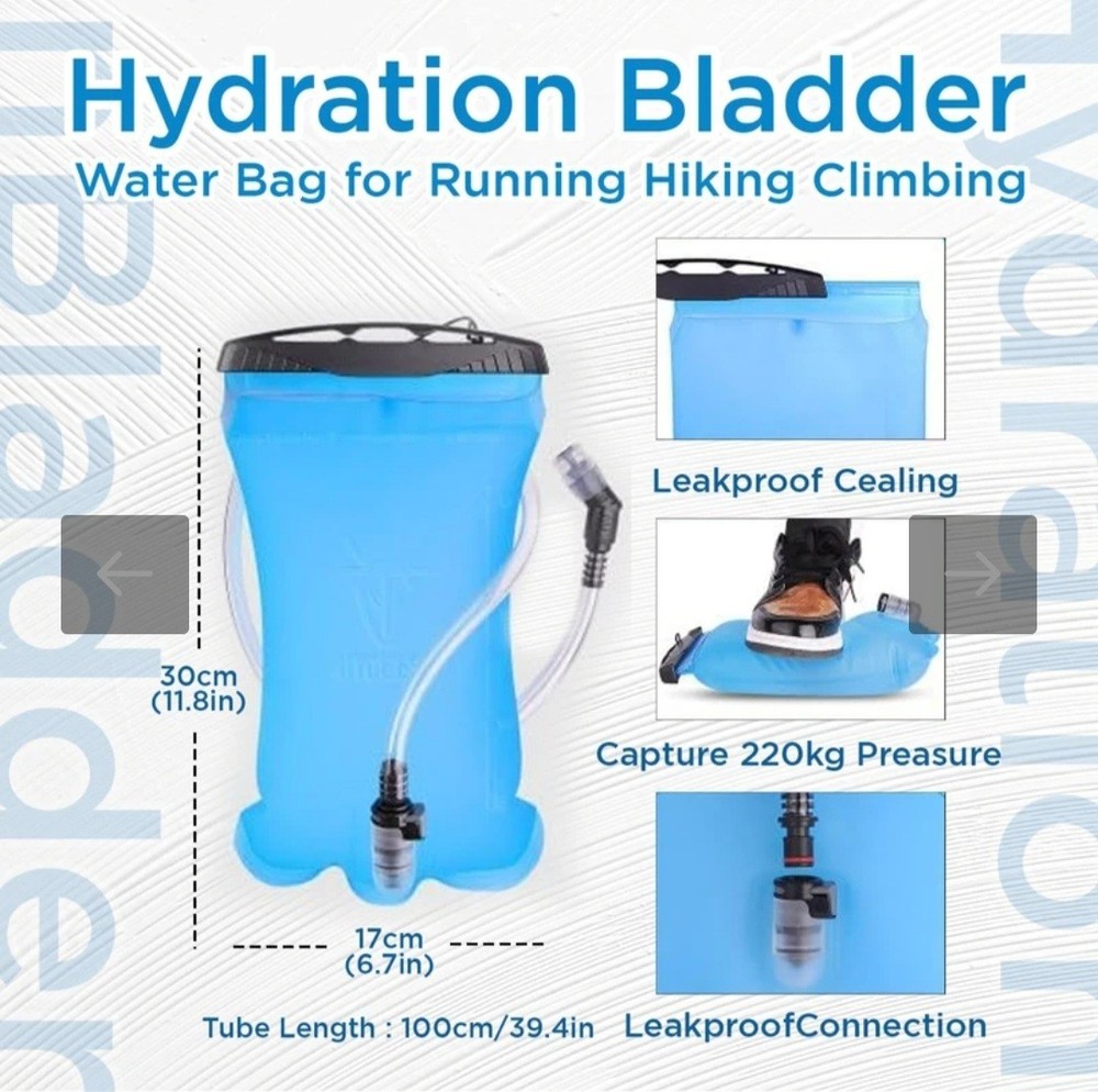 Hydration Pack Backpack, Lightweight Water Backpack with 1.5 L Leakproof Bladder