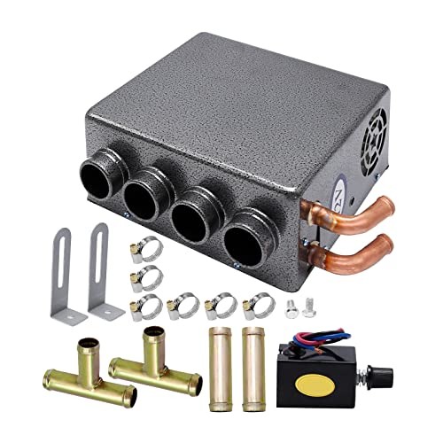 12V Car Auxiliary Heater, 4 Ports Universal Underdash Compact Auxiliary