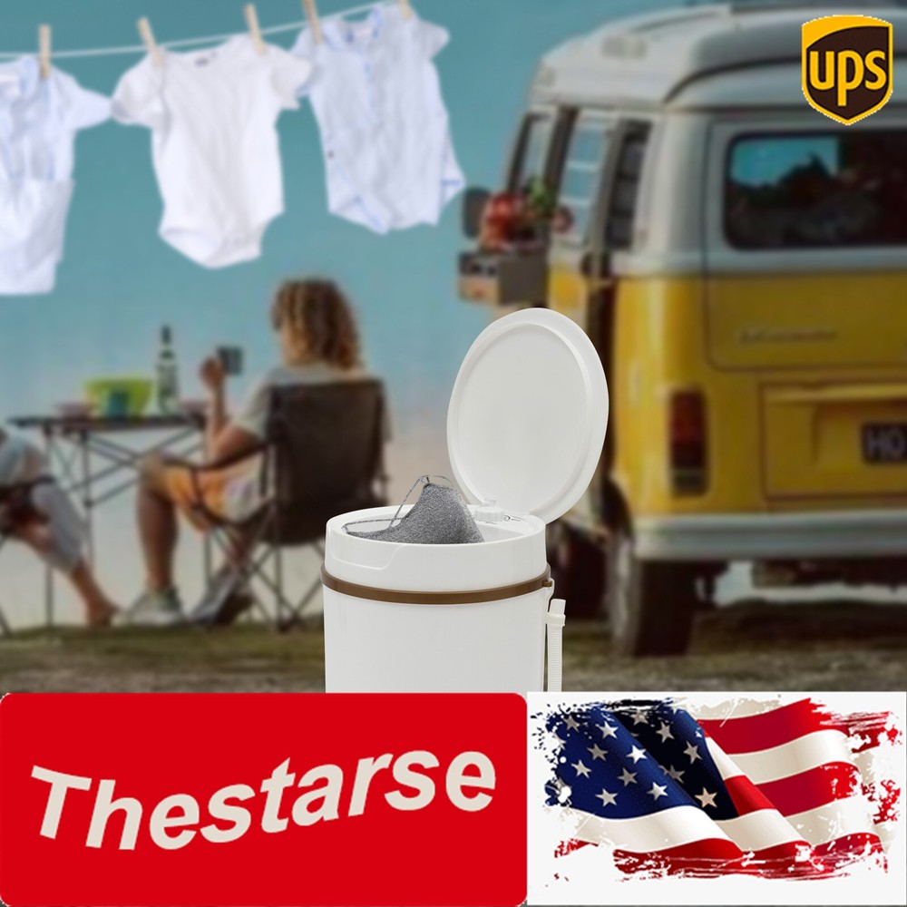 Portable Mini Washing Machine Washer with Drainage Basket Multi-Functional White