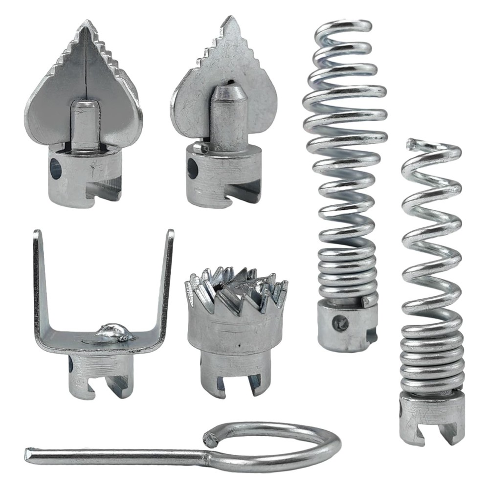 7Pcs Drain Cleaner Combination Cutter Head Set, 16mm 6