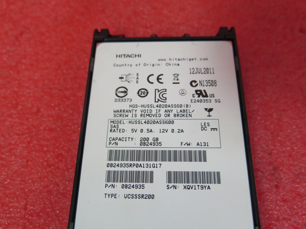 EMC Isilon 200GB 2.5" SAS SSD Solid State Drive for S200 S210