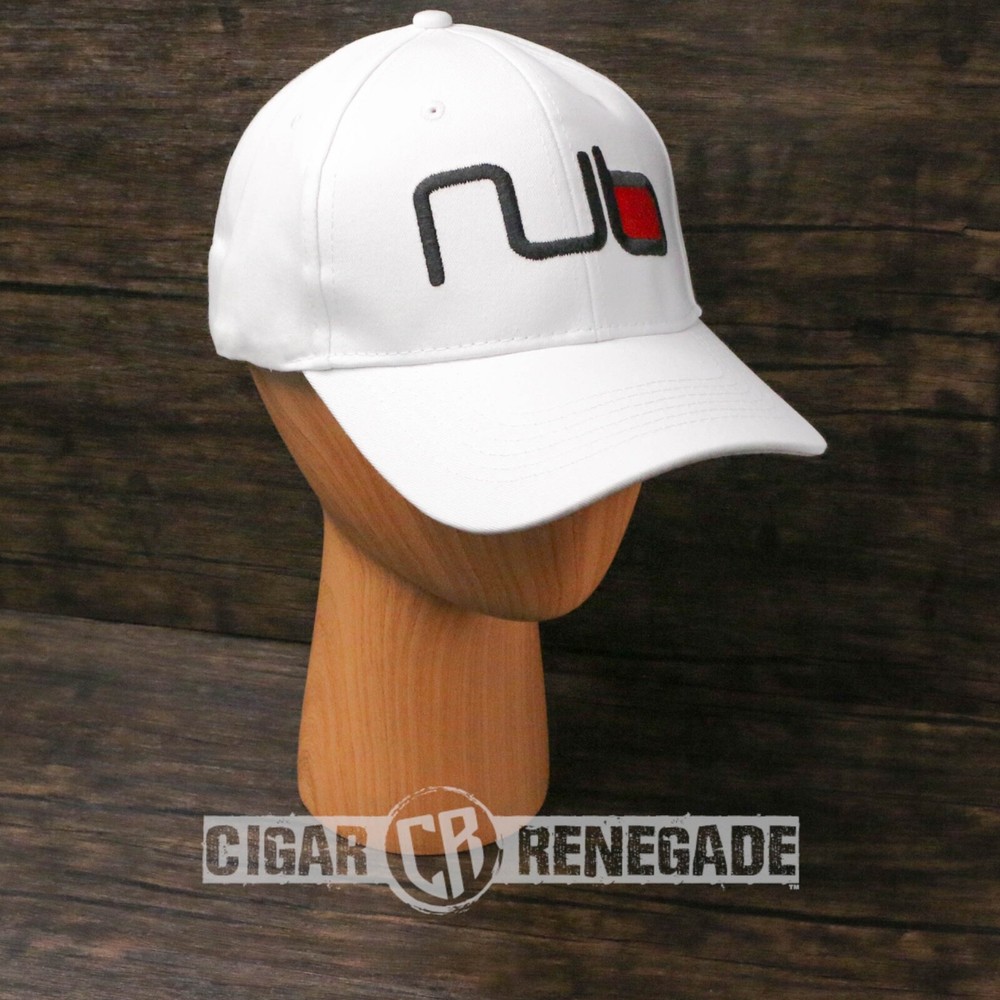 Oliva Nub Cigar Embroidered Adjustable Cap Hat - White