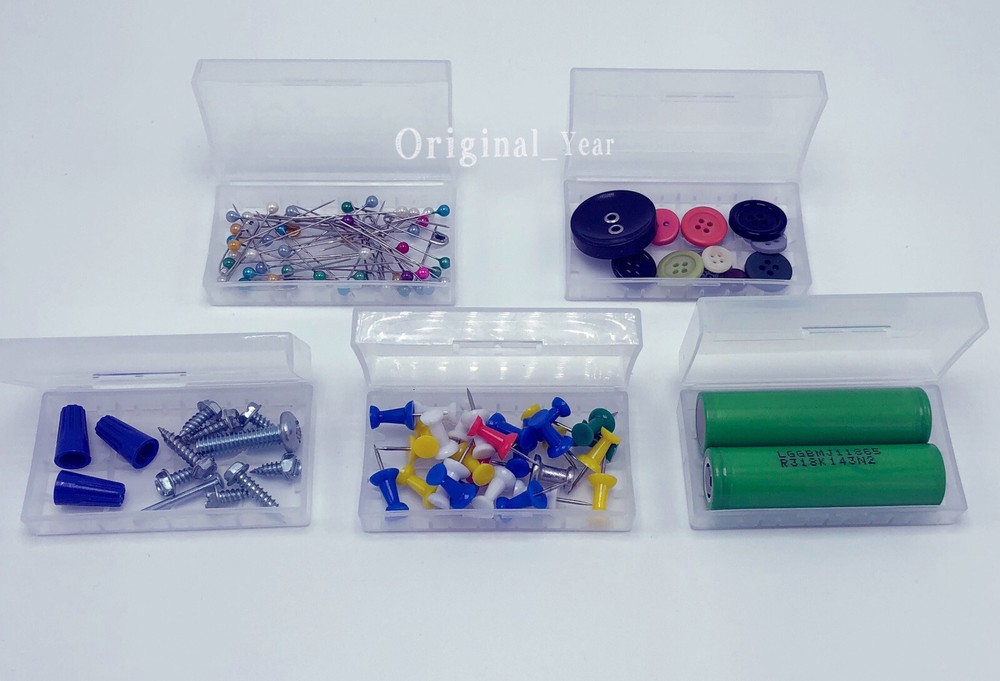 Clear Plastic Case Storage Box Organizer For 18650 Battery and small stuff