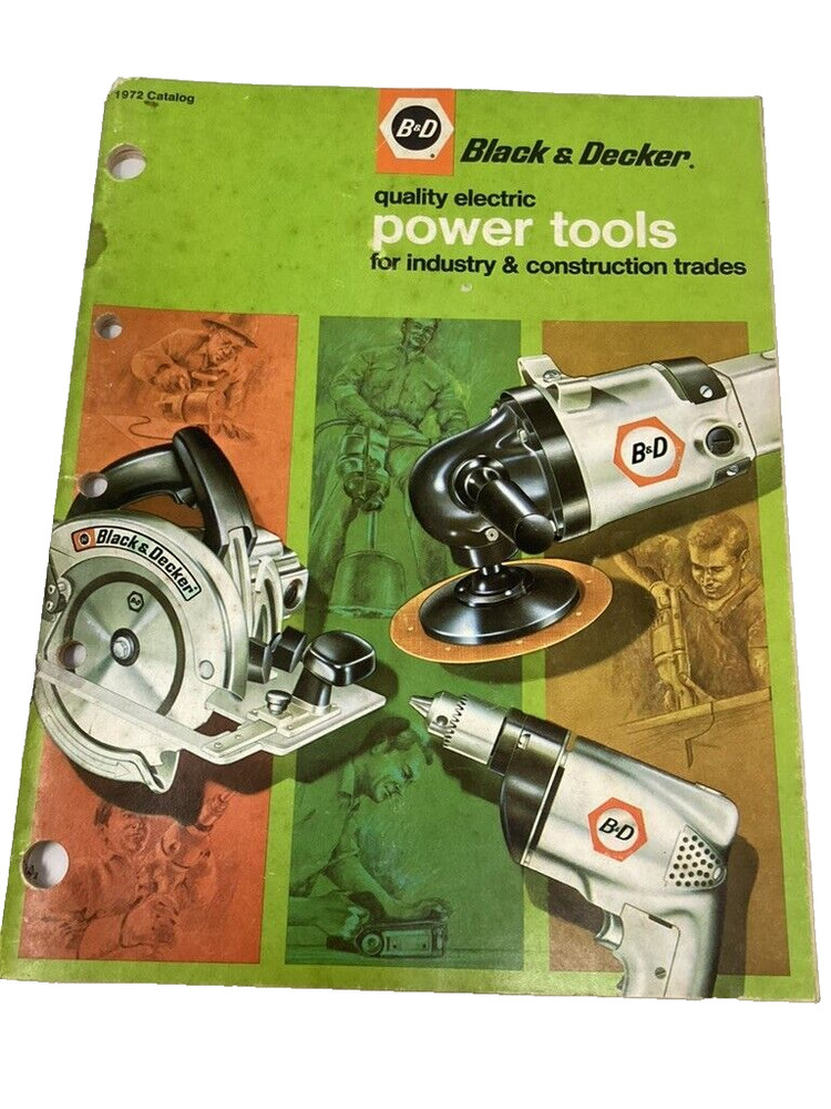 1972 Black & Decker B&D Power Tool Catalog Drill Sander Grinder Tools