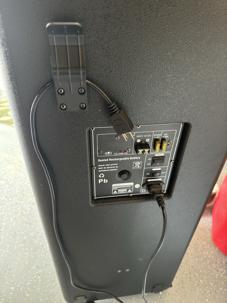 IDOlmain Bluetooth Light Up Karaoke Speaker w/ Dual Wireless Microphone