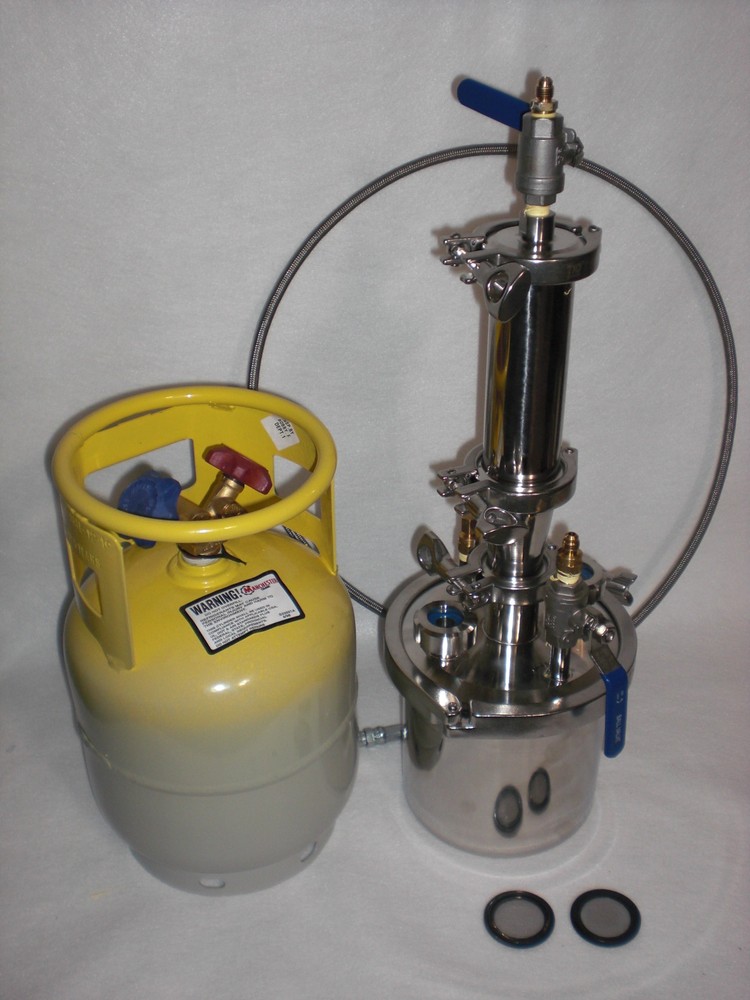 1/4" Braided Stainless ptfe 72" long line , closed loop extractor, Butane 710