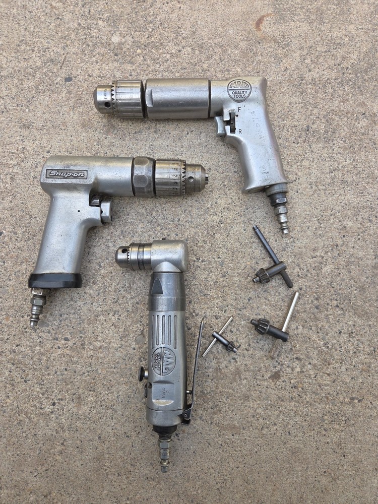 SNAP-ON PDR3 MAC TOOLS 3/8" PNEUMATIC AIR DRILLS, USED